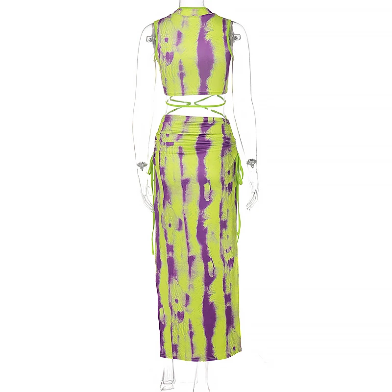 Chicology 2021 Moterų Vasaros Suknelė Spausdinti Ilgų Palaidų Atsitiktinis Gatvės Dėvėti Mados Šalis Tuščiaviduriai Iš Suknelė Rinkiniai 3