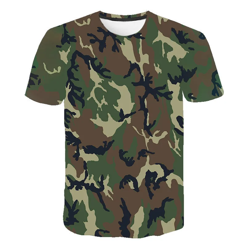 Vyriški 3D spausdinimo T-shirt raudonos, žalios maskuojanti apranga karinio mokymo trumparankoviai marškinėliai mados kvėpuojantis T-shirt 2021 4