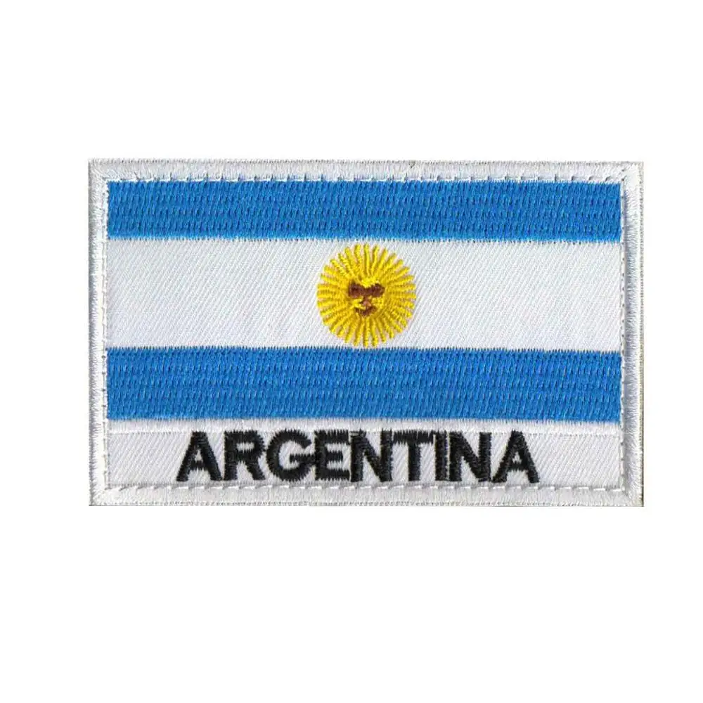 Americas Siuvinėjimo Pleistrai Emblemos Emblema karinės Armijos 8*5cm PASIDARYK pats Aksesuaras Kablys ir Kilpa Taktinis Argentina Kolumbija 4