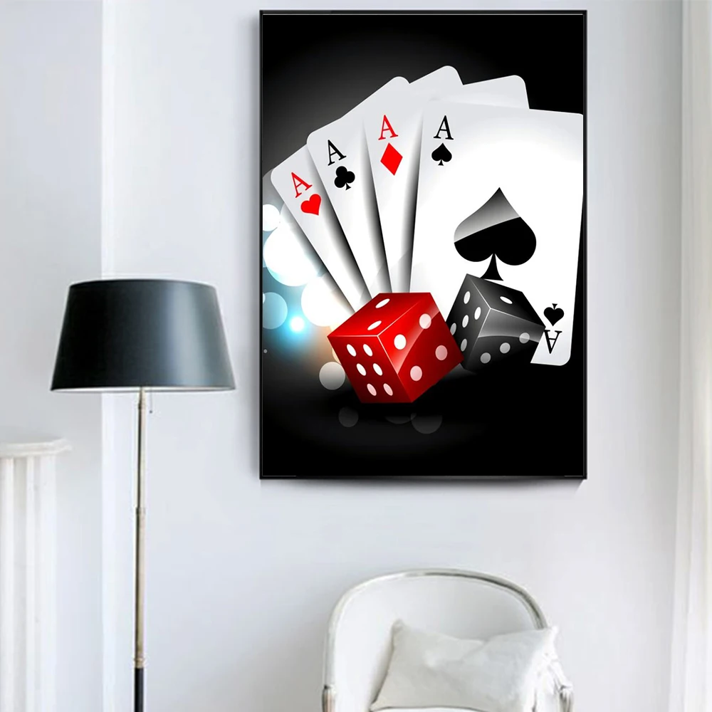 Žaidimas Žaislas Pokerio Sietą Šiaurės Plakatas Sienos Menas Nuotraukas Kambarį Dekoro Plakatai ir Spausdina Interjero Meno Tapybos Drobės Neįrėminti 1