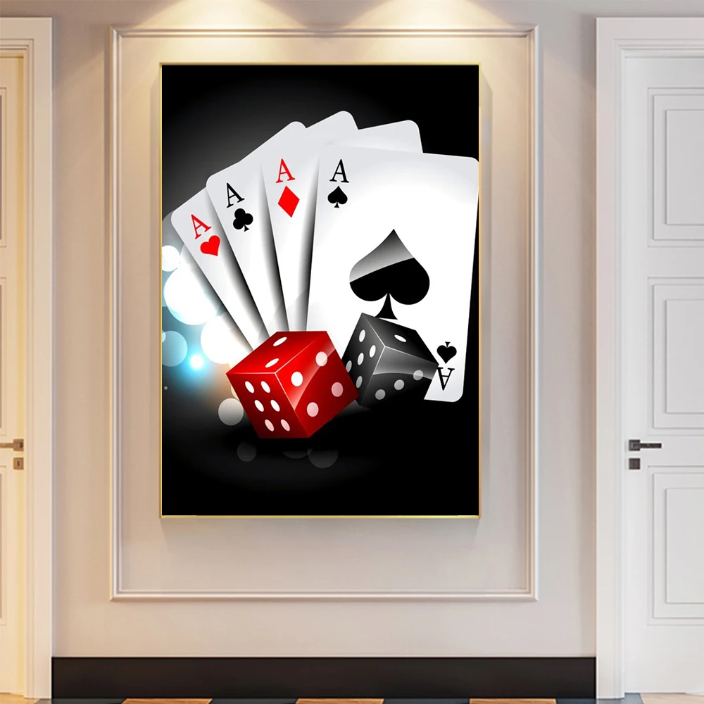 Žaidimas Žaislas Pokerio Sietą Šiaurės Plakatas Sienos Menas Nuotraukas Kambarį Dekoro Plakatai ir Spausdina Interjero Meno Tapybos Drobės Neįrėminti 2