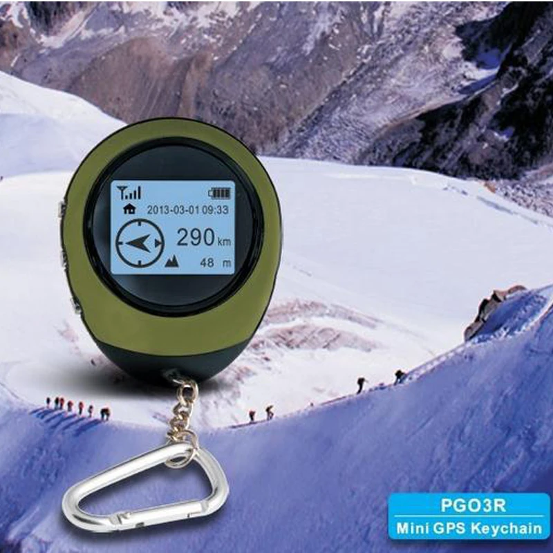 Mini GPS Seklys Locator Finder Navigacijos Imtuvas, Delninis USB Įkrovimo Skaitmeninis Kompasas, Lauko Kelionės 3