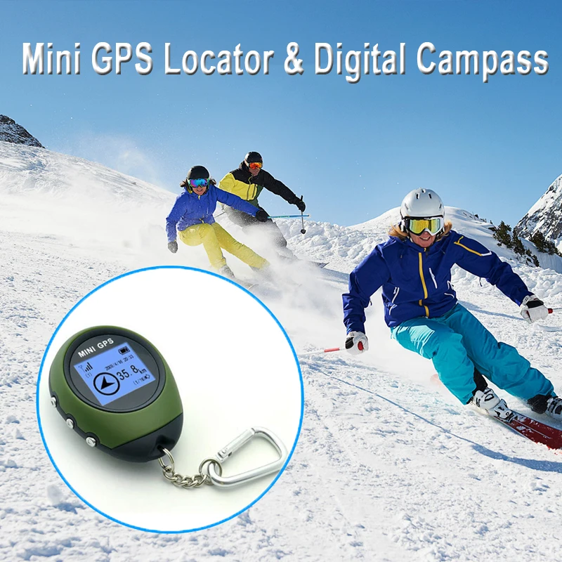 Mini GPS Seklys Locator Finder Navigacijos Imtuvas, Delninis USB Įkrovimo Skaitmeninis Kompasas, Lauko Kelionės 5