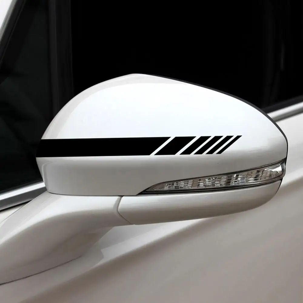 6x Juostele Vinilo Lipdukas Lipdukas Grafika Automobilio Pusėje Kūno Dangtis Dangtelis galinio vaizdo Veidrodėlis, skirtas Mercedes Honda Transporto priemonės Dekoro Priedai 2