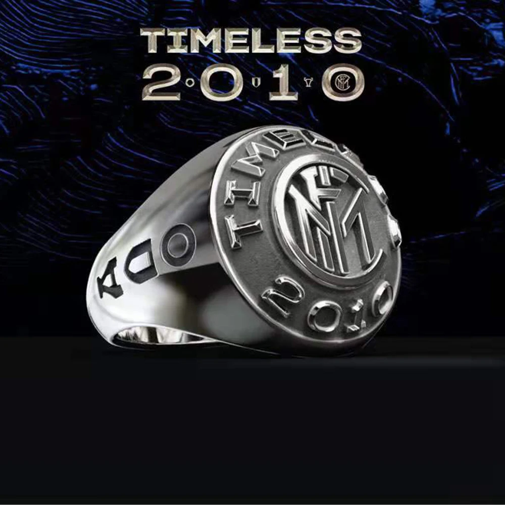 NESENSTANTIS 2010 Inter Milan Futbolo Čempionato Žiedas italijos Futbolo Titano Plieno Žiedas Papuošalai, Dovana, Papuošalai Pritaikymas savo reikmėms 1