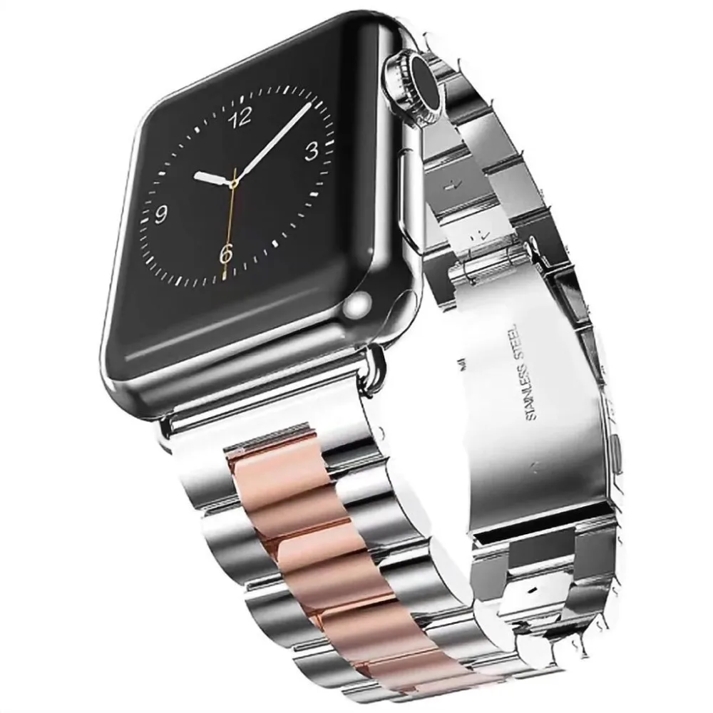 Metalo, nerūdijančio plieno nuorodą apyrankės apyrankės už iwatch dirželiai 42 38 Apple watch band SE serijos 6 5 4 3 40mm 44mm 3