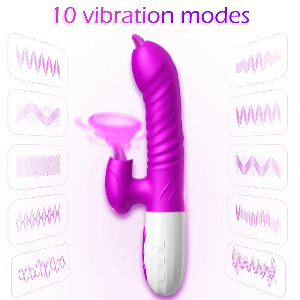 Du kartus Liežuvio Cunnilingus Vibratorius Teleskopinis Sukasi Dildo Šildymo Makšties Klitorio Vibratorius Stimuliuoja Suaugusiųjų Sekso Žaislai Moterims 5