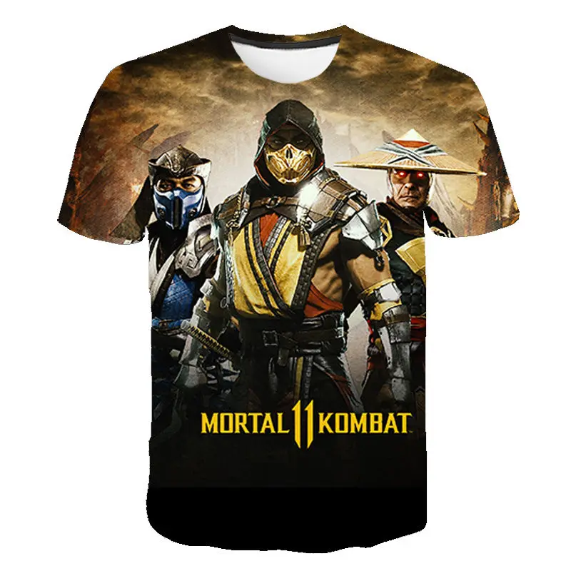 Mortal Kombat 3D Print T-shirt 2021 Kovos Žaidimas MK Vyrai Moterys Streetwear Tee Marškinėliai Mados trumpomis Rankovėmis Viršūnes Drabužiai 4