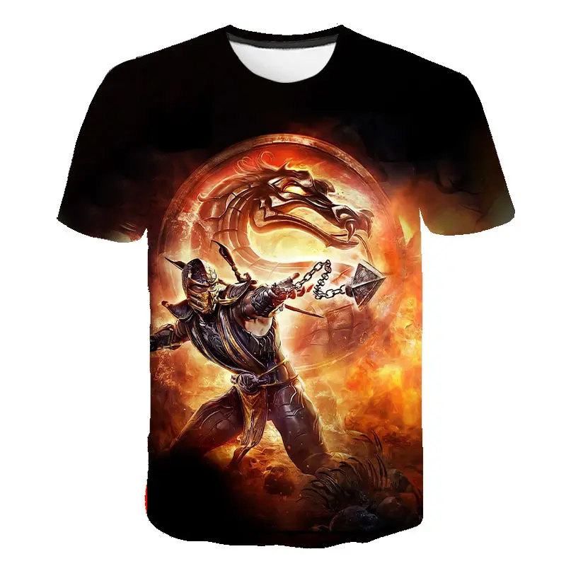 Mortal Kombat 3D Print T-shirt 2021 Kovos Žaidimas MK Vyrai Moterys Streetwear Tee Marškinėliai Mados trumpomis Rankovėmis Viršūnes Drabužiai 5
