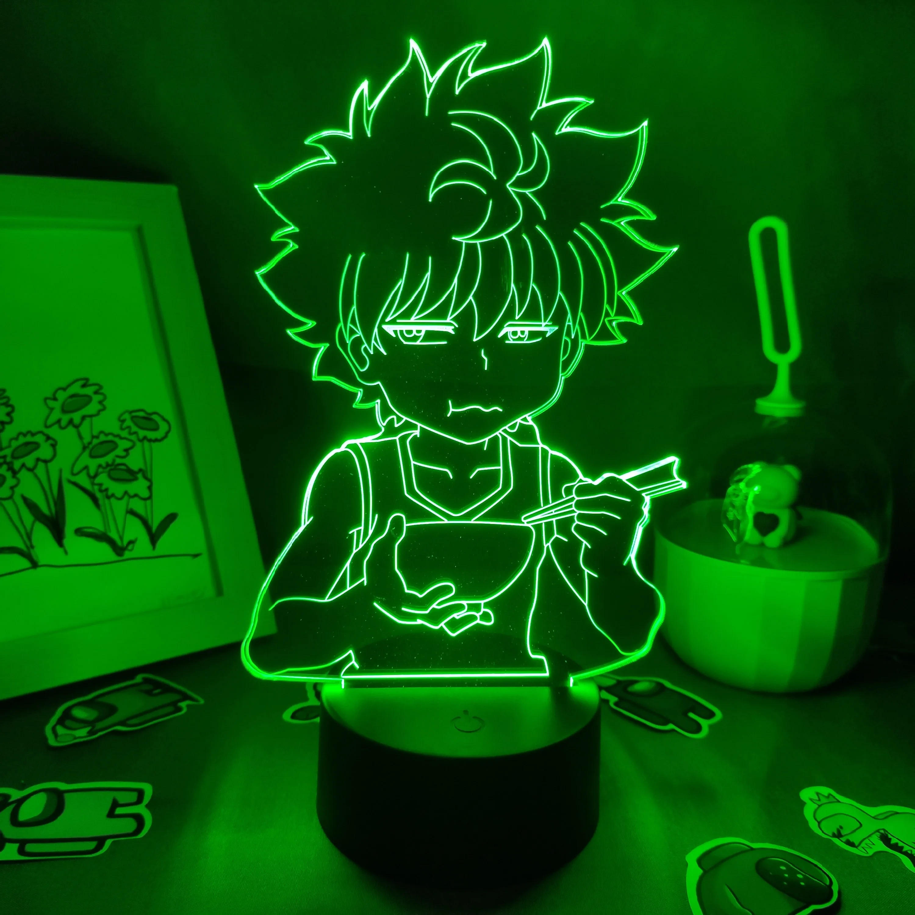 Lava Lempa Hunter x Hunter Anime Pav Killua Zoldyck Hxh 3D LED RGB Naktį Žibintai Dovana Draugui Miegamasis Manga Lentelės, Stalo Dekoras 2