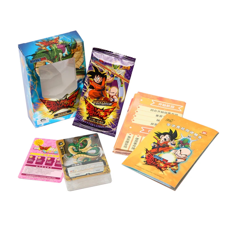 Nulis-matmenų TCG Dragon Ball Basic Paketą iš Anksto surinktos Pakuotės Originalios Originali Prekybos Kortų Žaidimas Surinkimo Kortelės 1