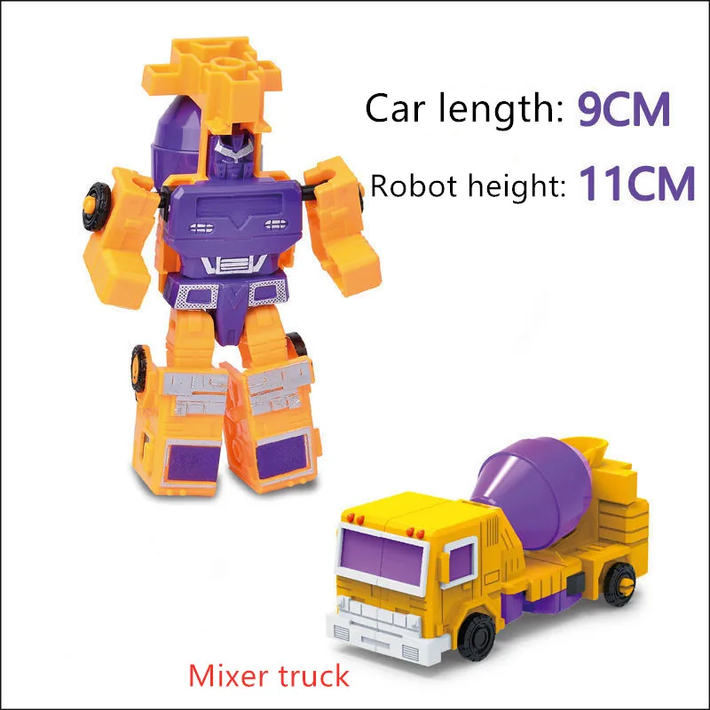 Naujas Žaislas Automobilių Buldozeris Ekskavatorių Robotas Žaislas 2 in 1 Miestas Mini Statybos Sunkvežimių Keičia Robotas Vaikams Robotas Žaislai Dovana 0