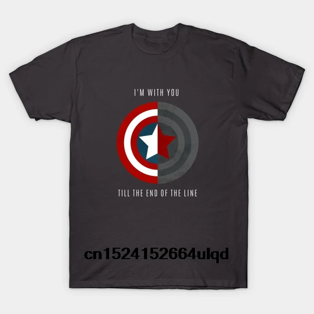 Medvilnės O-Kaklo Užsakymą Išspausdinti Marškinėlius Vyrų Marškinėliai Mp Su Jumis Iki Pabaigos Linijos Captainamerica Moterys T-Shirt 3