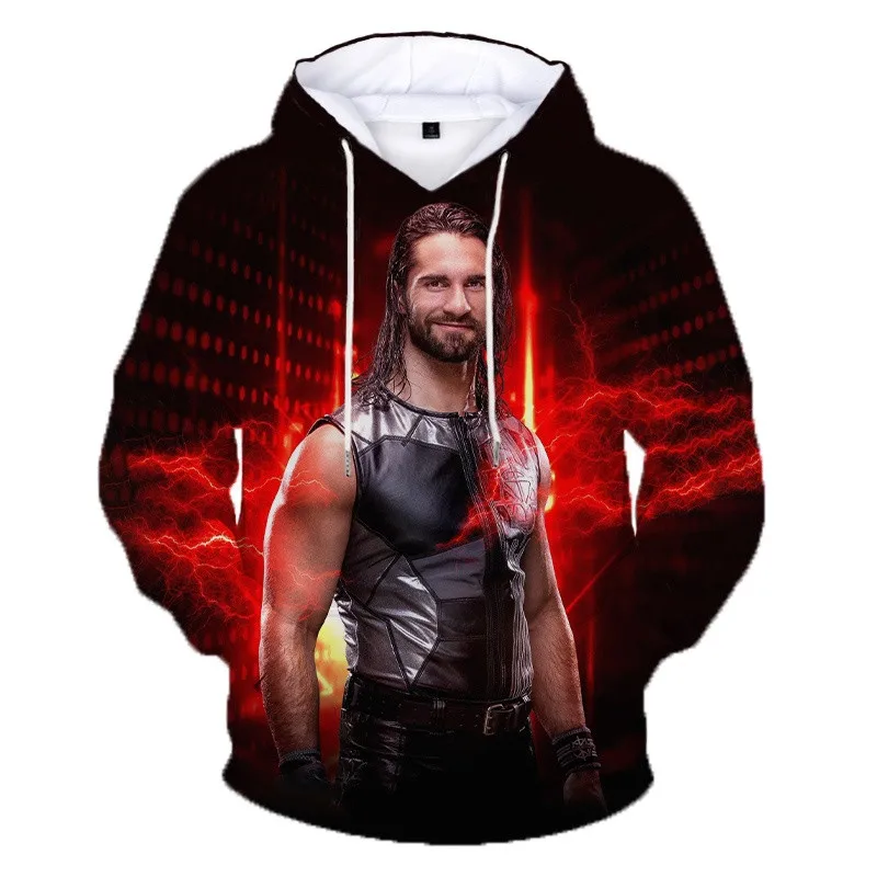Naujas ilgaplaukis raumenų vyrų gladiator 3D spausdinimo vyriški marškiniai hoodie palaidinukė berniukui puloveris laisvi drabužiai 1