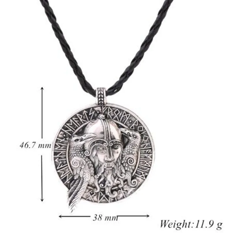 Kūrybos Viking ir Viking Odin ' s Raven Derliaus Pakabukas Karoliai Varnas Rune Talismanas, Amuletas vyriški Papuošalai 1