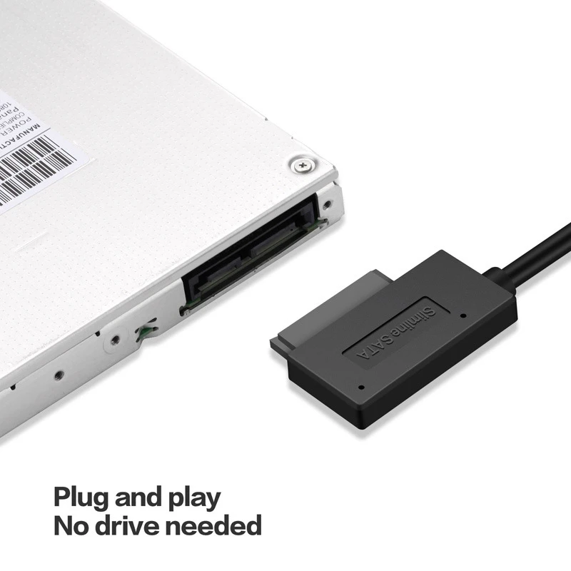Slimline 7+6 13 Pin SATA į USB 3.0/2.0 Adapteris Mini SATA II USB 2.0 Kabelis Adapteris Nešiojamas CD/DVD ROM Optinis Kabelis 4