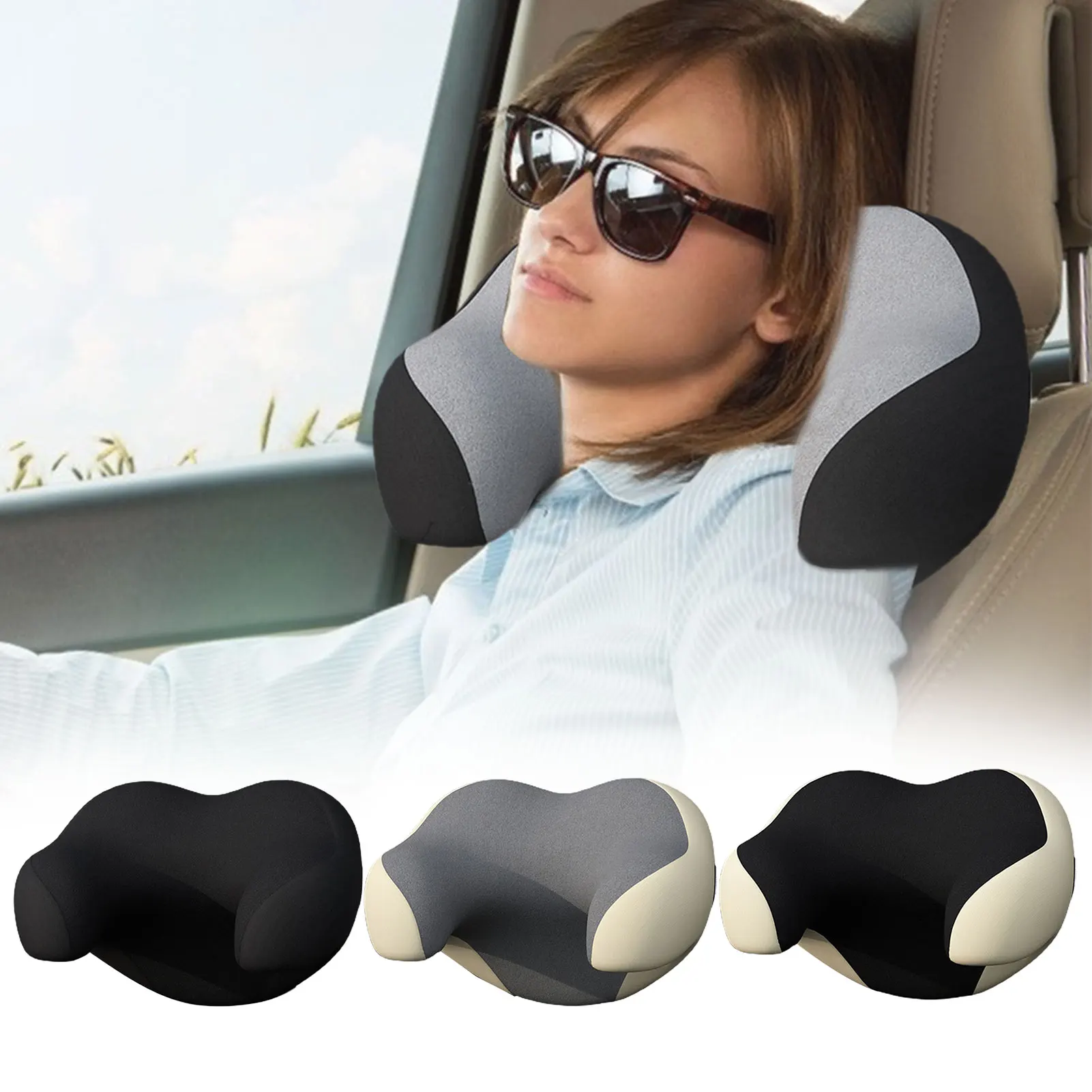 Nešiojamų Automobilių U-formos Stiliaus Pagalvę Confort Kaklo Pagalvėlė Galvos atramos Kelionės Skrydžio Pagalvėlės Minkštos Slaugos, Terapijos 0