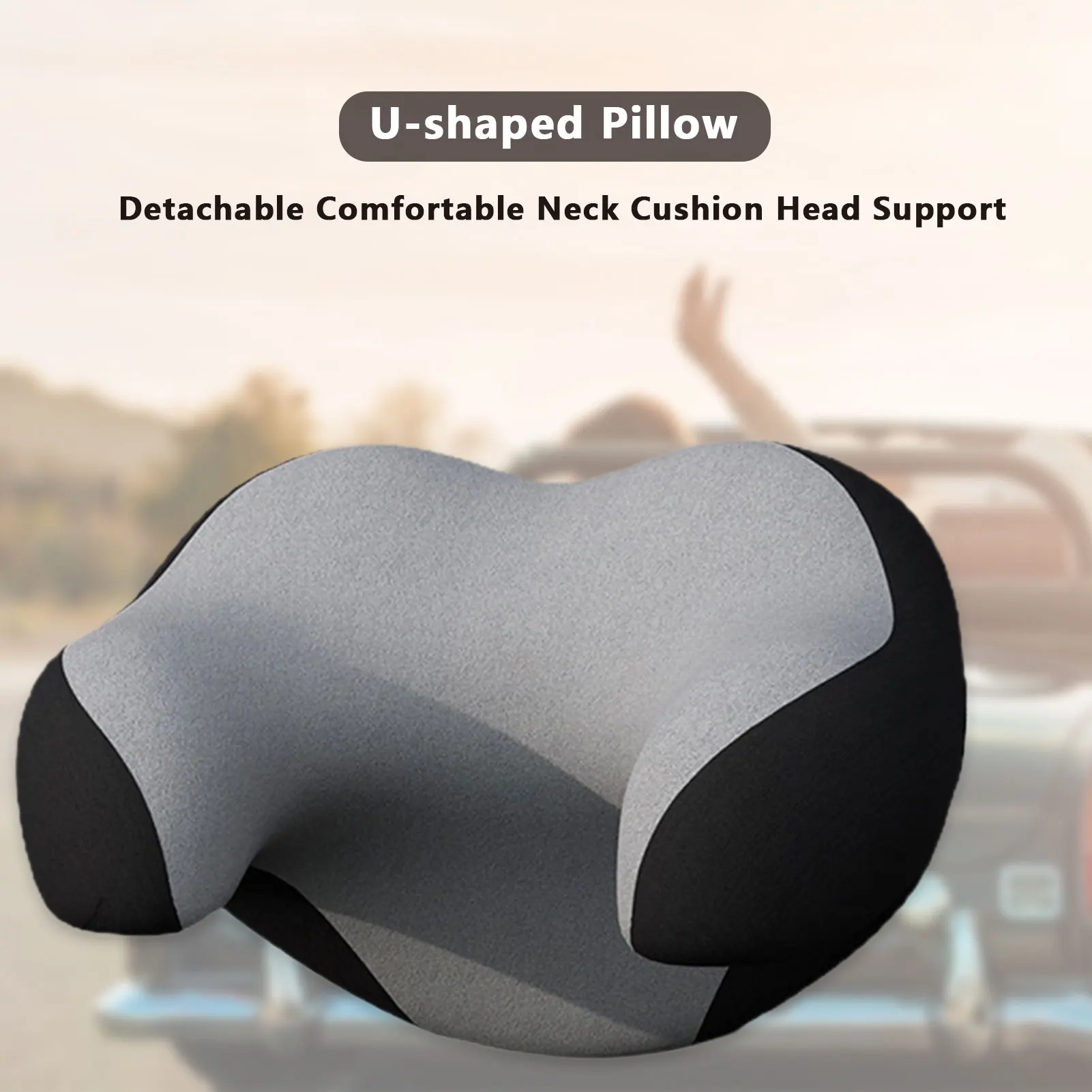Nešiojamų Automobilių U-formos Stiliaus Pagalvę Confort Kaklo Pagalvėlė Galvos atramos Kelionės Skrydžio Pagalvėlės Minkštos Slaugos, Terapijos 4