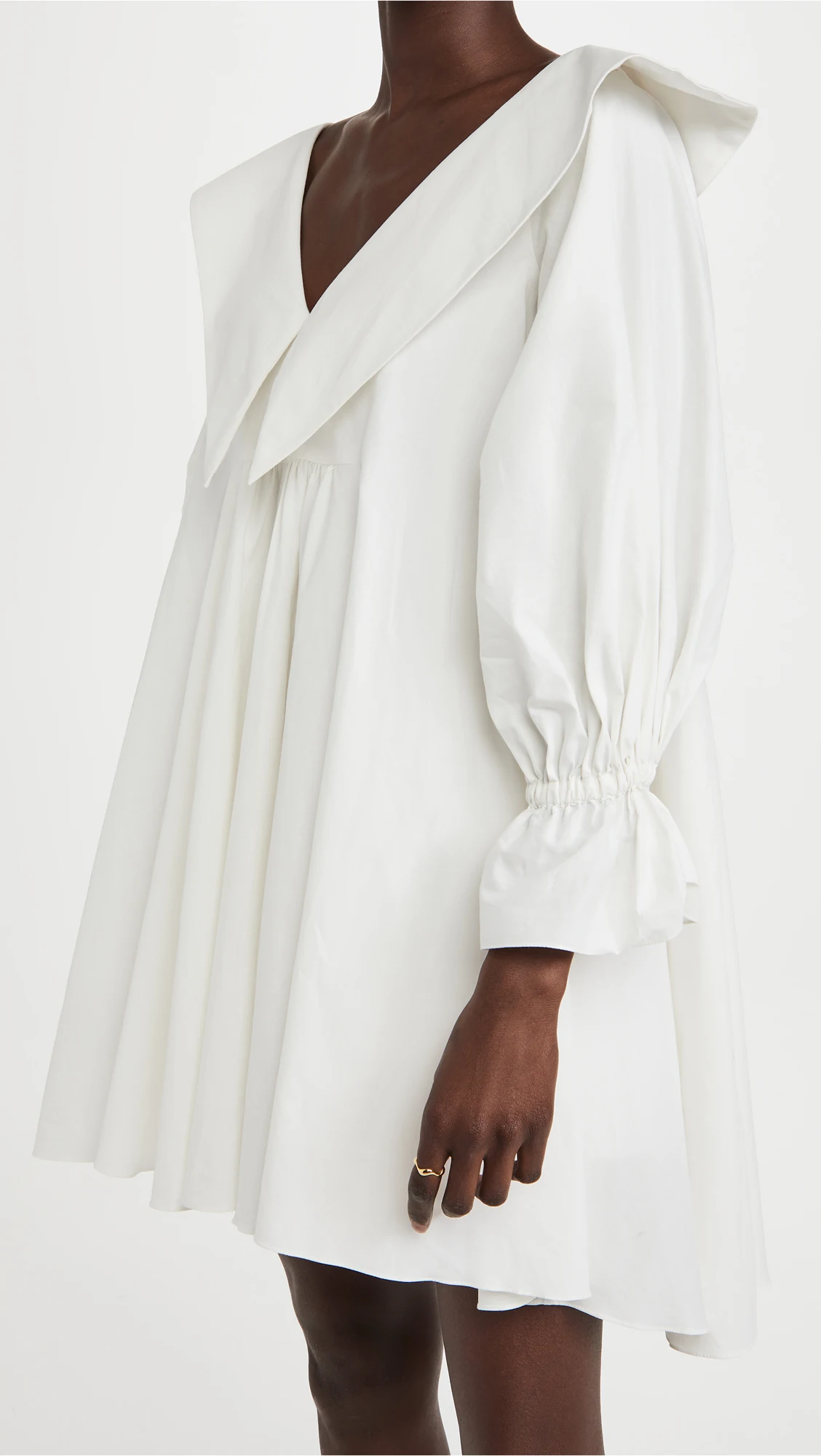 Balta Mini Suknelė Moterims Elegantiškas V-kaklo, Riešo Drugelis Rankovės Skirtos-line Šalis Suknelė Atsitiktinis Palaidų Minkšta Suknelė Vasaros 2021 3