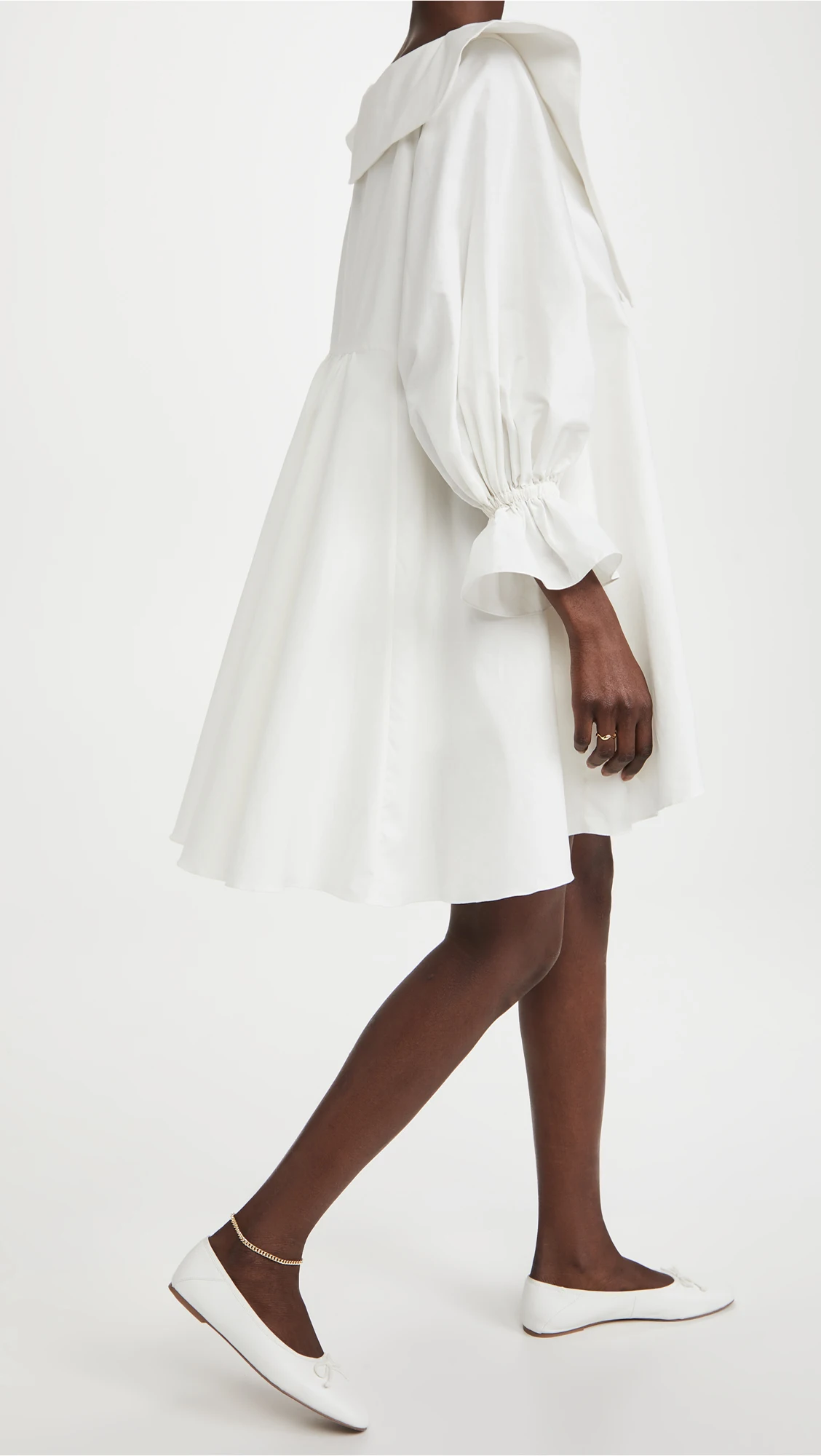 Balta Mini Suknelė Moterims Elegantiškas V-kaklo, Riešo Drugelis Rankovės Skirtos-line Šalis Suknelė Atsitiktinis Palaidų Minkšta Suknelė Vasaros 2021 5