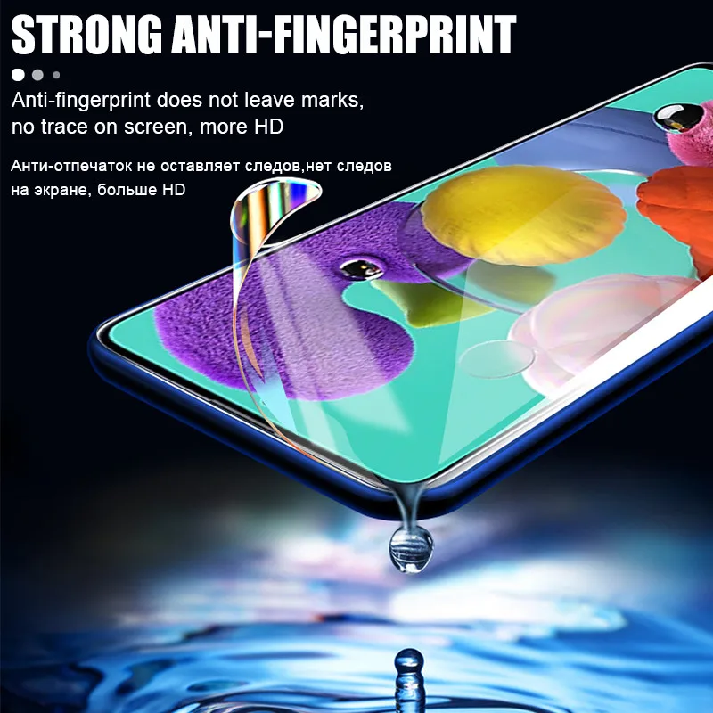3-in-1 Screen Protector Hidrogelio Plėvelės Samsung Galaxy A50 A51 A50S A71 A80 A90 A70 A70S A40 A41 A30 A31 A30S A20 A21 A21S 3
