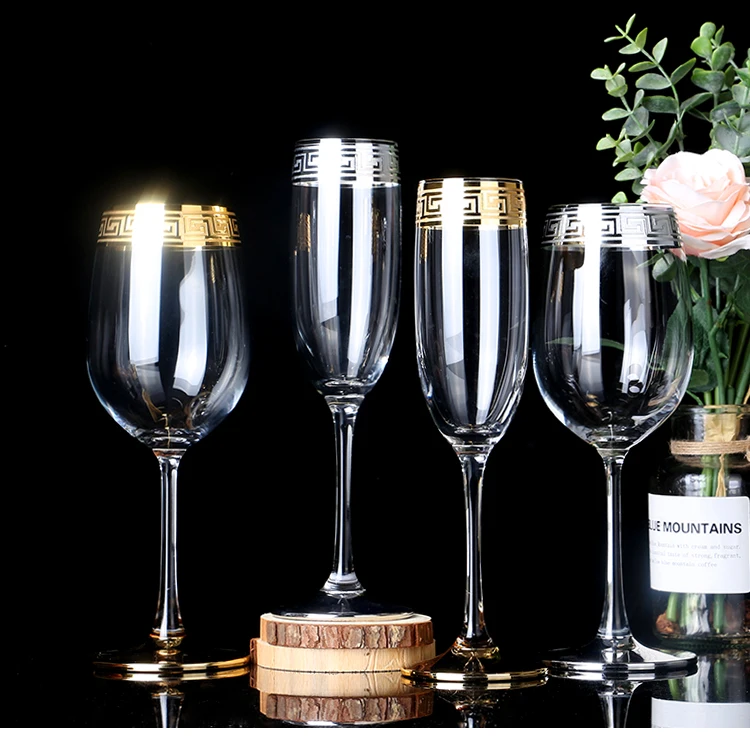 Crystal raudonojo vyno stiklas brendžio, šampano stiklo ūgio vyno stiklo kristalų, raudono vyno stiklo valgomojo stalas, buitinė vandens stiklo eiti 1