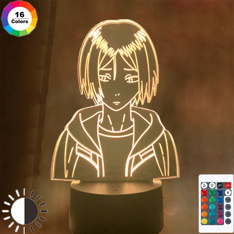 Anime Haikyuu Hinata Shoyo Sugawara Koushi Kageyama Tobio Pav 3D Naktį Šviesos Lempa su Judesio davikliu 3D Iliuzija Šviesos Dovana 1