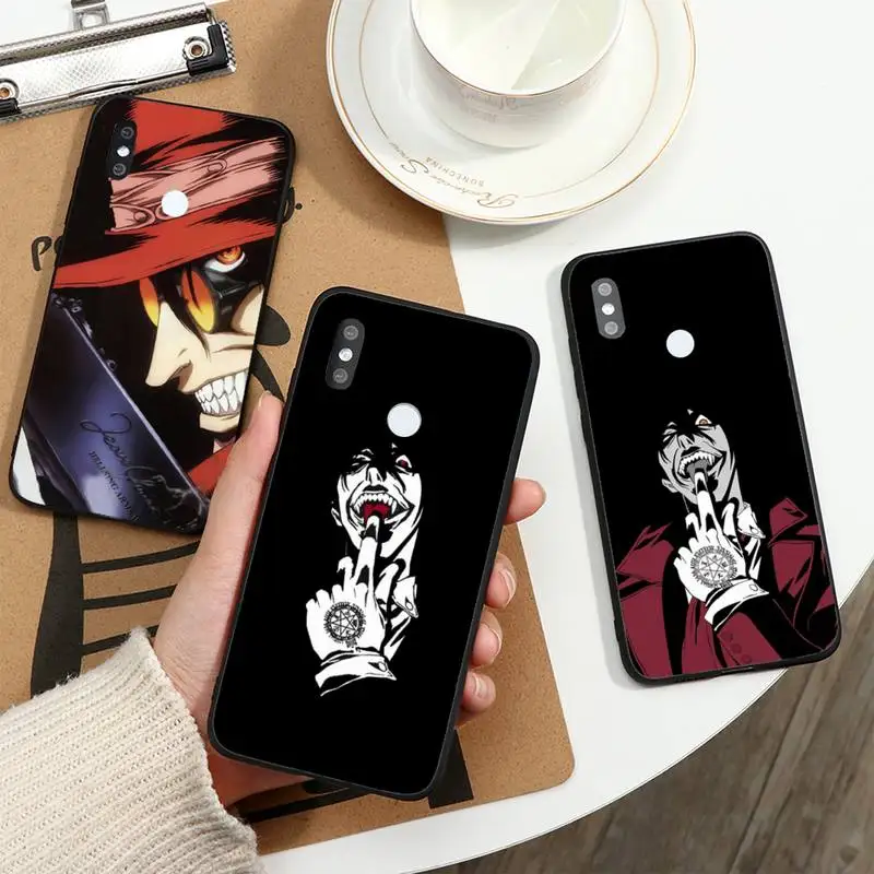 Anime Hellsing Alucard Ventiliatorius aukštos kokybės Telefono dėklas coque Už Xiaomi Redmi pastaba 7 8 9 t k30 max3 9 s 10 pro lite 4