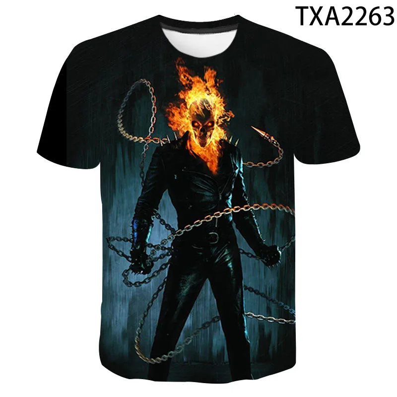 Kaukolė Reaper vyriški marškinėliai vyriški Siaubo 3DT-Marškinėliai Vasaros Mados Viršūnes, O-Kaklo Marškinėliai Berniukui Drabužių Dydį, Gatvės Drabužiai 3