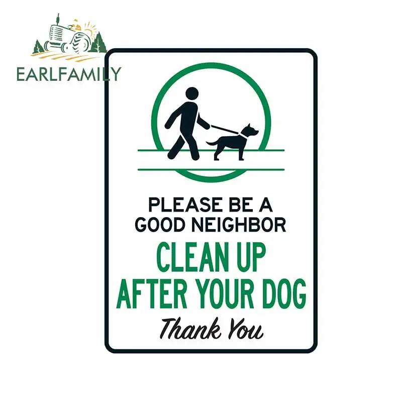 EARLFAMILY išvalyti Po Savo Šunį, Pasirašyti Lipni Lipdukas, Etiketė Prašome Pasiimti Po Savo Pet Pasirašyti Būti Geras Kaimynas Decal 5