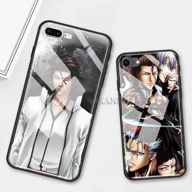 Anime BLEACH Aizen Stiklo Atveju iPhone 11 12 Pro Max X 7 8 Plius XR 6 6S SE 2020 XS Grūdintas Telefono Dangtelį 12Mini Shell 
