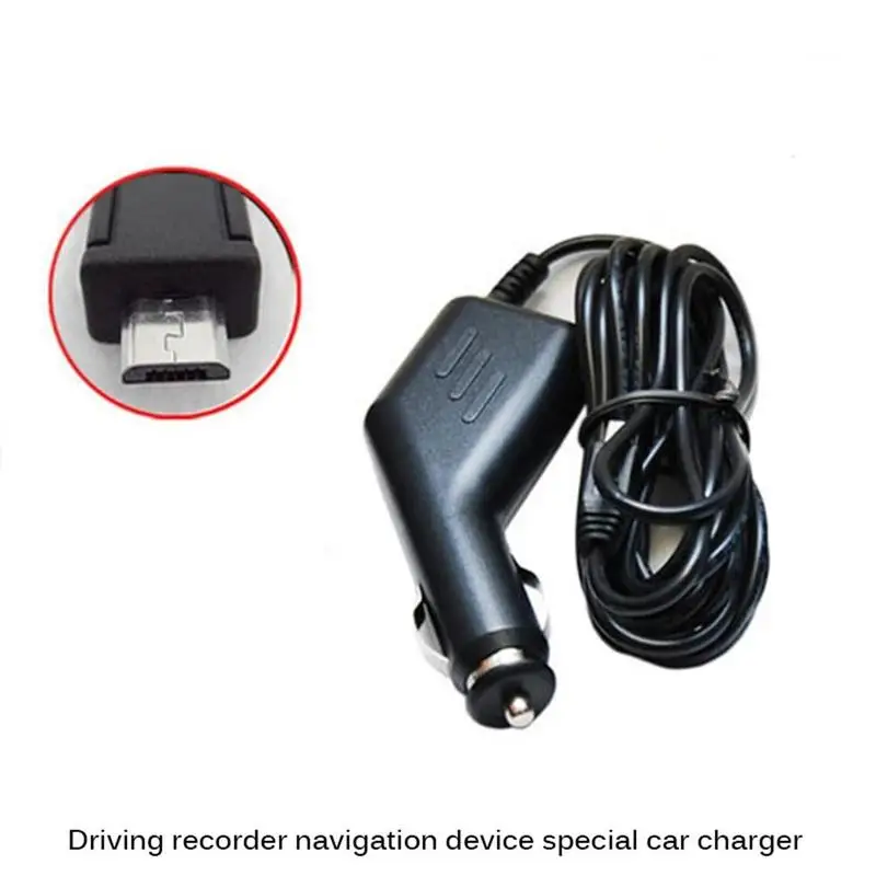 3m 5V 0.5 Automobilio Mini USB Vaizdo įrašymo Lenktas Automobilinis Įkroviklis Uosto, Auto DVR Kamera, GPS, Vaizdo magnetofoną, Juoda Spalva 4