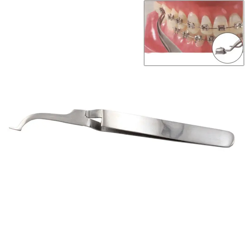 Dantų Užpakalinė Burnos Vamzdelis Išlyginimo Tweezer Turėtojas Placer Nerūdijančio plieno Ortodontinis dantų gydytojas Įrankiai 0