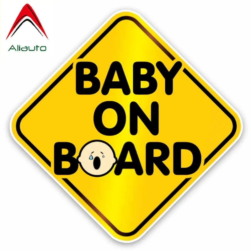 Aliauto Saugos Dėmesio Ženklas Gražių Automobilių Lipdukas Aukštos Kokybės Cry Baby on Board PVC Saulės Decal Priedai,15cm*15cm 4