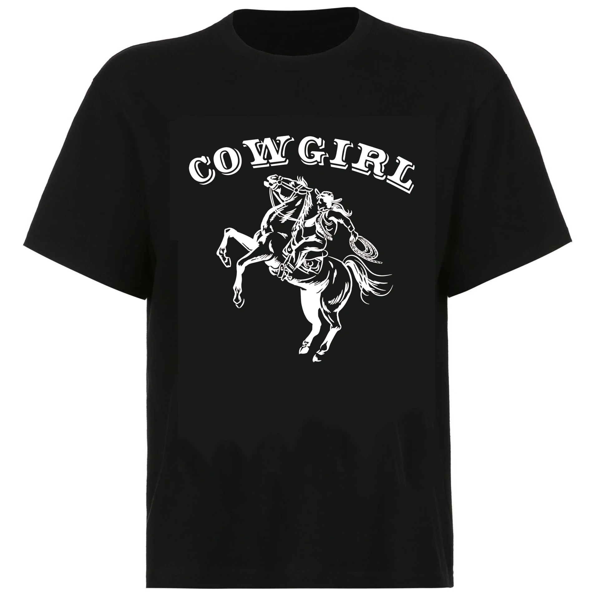 Sunfiz Moterų Cowgirl Spausdinti Moterų Tee Trumpas Rankovės ilgos T-shirt Spausdinti Grafinis Tees Brendžio Viršūnes Normalus Tee marškinėliai Naujas 3