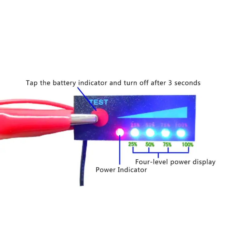 Naujas, 3,7 V Ličio Baterijos Energijos Lygio Indikatorių Modulis Led Įtampos Ekranas Matuoklis 4