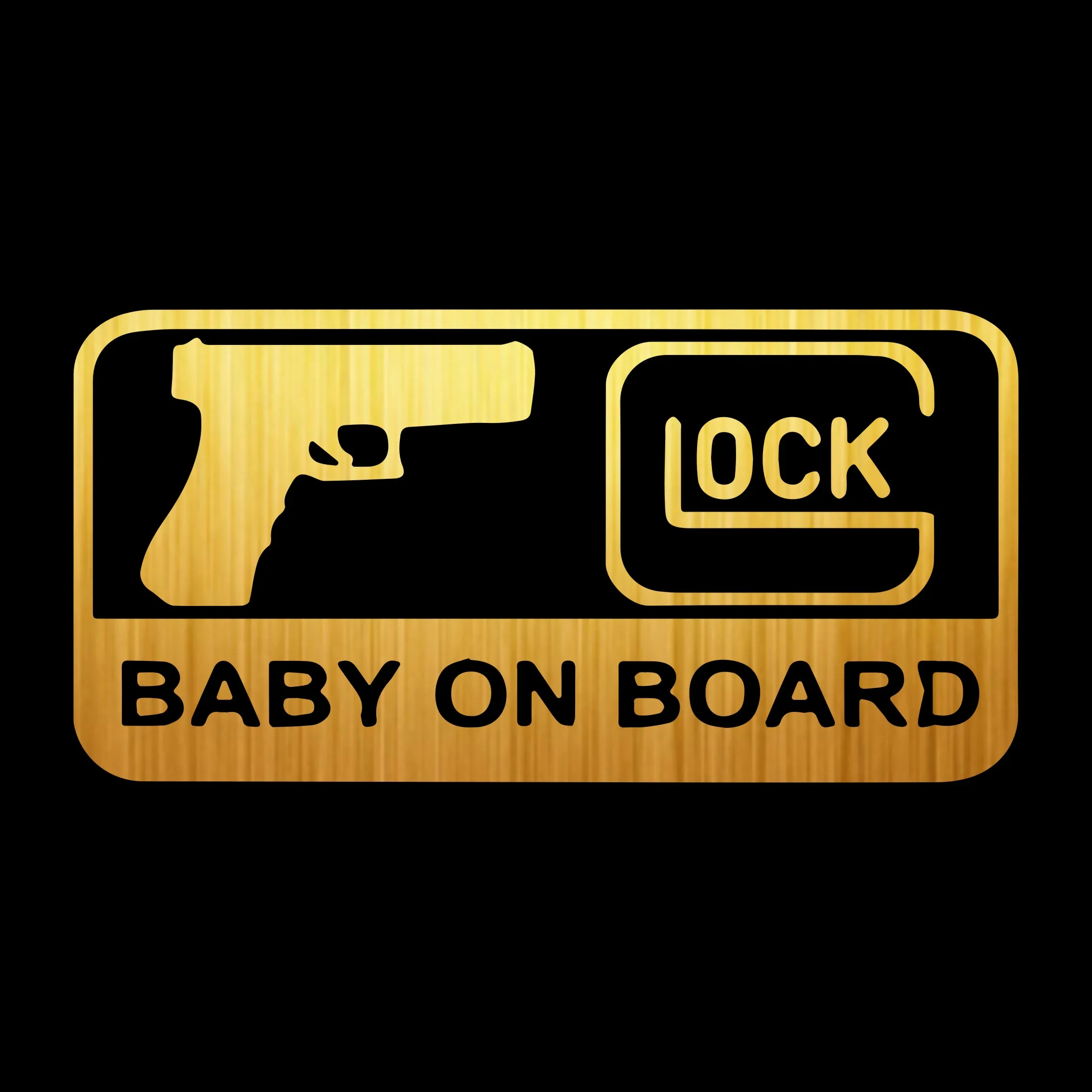 Asmenybės Glock Pistoletas Kūdikių Laive Automobilio Buferio Lipdukai ir Lipdukai Automobilio Stiliaus Apdaila Durų Kūno Langą Vinilo Lipdukai 3