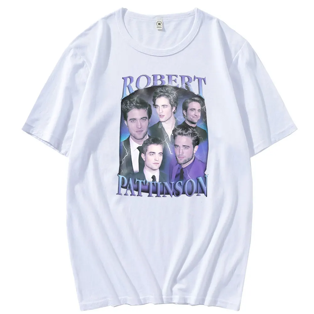Marškinėliai Vyrams trumpomis Rankovėmis Klasikinis Robert Pattinson Derliaus Rob Edward Cullen T-shirt Summer Tee Šukuotinės Medvilnės Negabaritinių Tshirts Vyras 1
