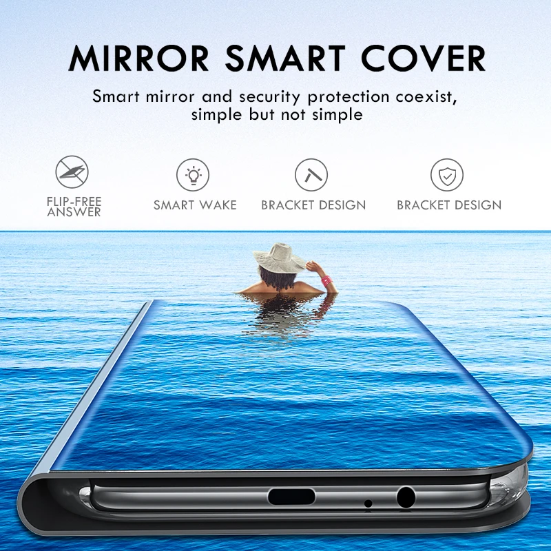 Smart Veidrodis, Flip Case For Huawei P10 Plius Atvejais Etui Odinis Telefono Dangtelis Huawei P 10 P10 Plius P10Plus P10+ Magnetinio Atveju 1