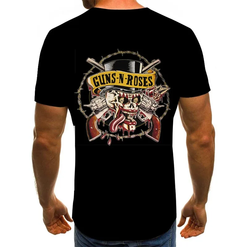 2021 Naujas Guns N Roses Juosta 3D Print T Shirt Vyrai, Moterys, Vaikai, Mada Harajuku Juokingas Cool Tee Streetwear Hip-Hop Viršūnės 1