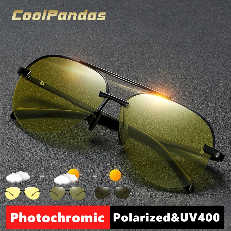 CoolPandas Prekės ženklo Dizainas Poliarizuoti Akiniai nuo saulės Vyrams Photochromic Vairavimo Akinius Moterims, Klasikinis UV400 Apsauga zonnebril heren 0