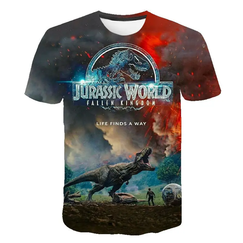 2021 m. Vasarą Naujas Juros periodo Parkas, T-marškinėliai Vyrams, Atsitiktinis Juokinga Viršuje Dinozaurų Pasaulyje 3D Spausdinimo Kasdien Cool O-kaklo Negabaritinių T-shirt110-6XL 2