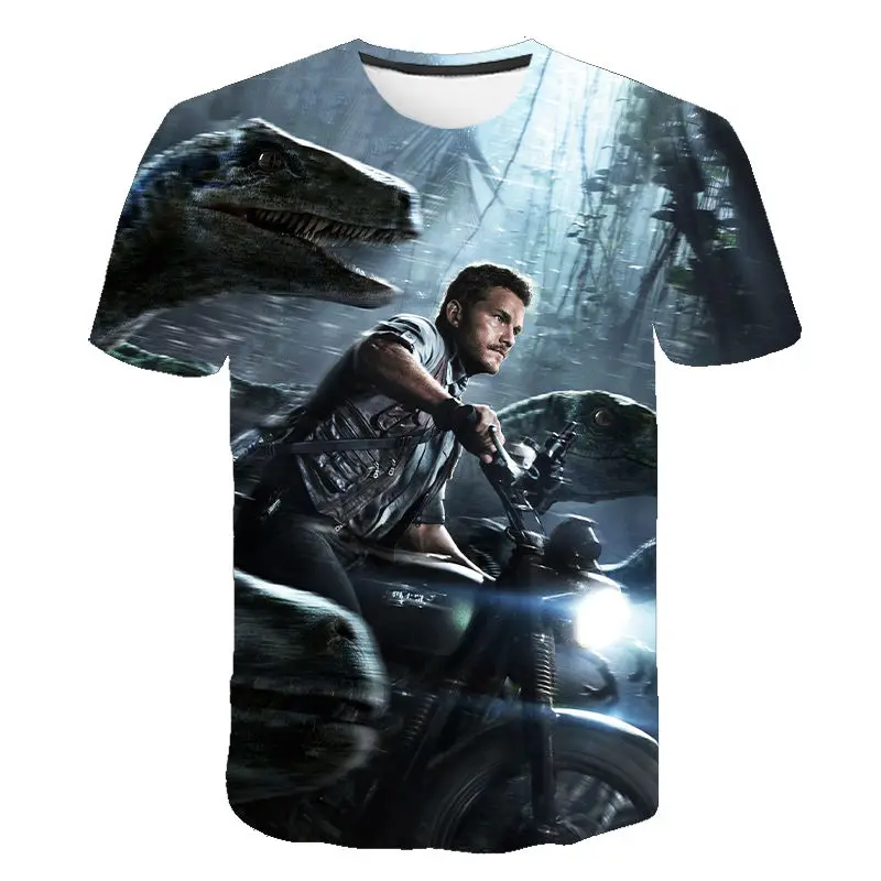 2021 m. Vasarą Naujas Juros periodo Parkas, T-marškinėliai Vyrams, Atsitiktinis Juokinga Viršuje Dinozaurų Pasaulyje 3D Spausdinimo Kasdien Cool O-kaklo Negabaritinių T-shirt110-6XL 5