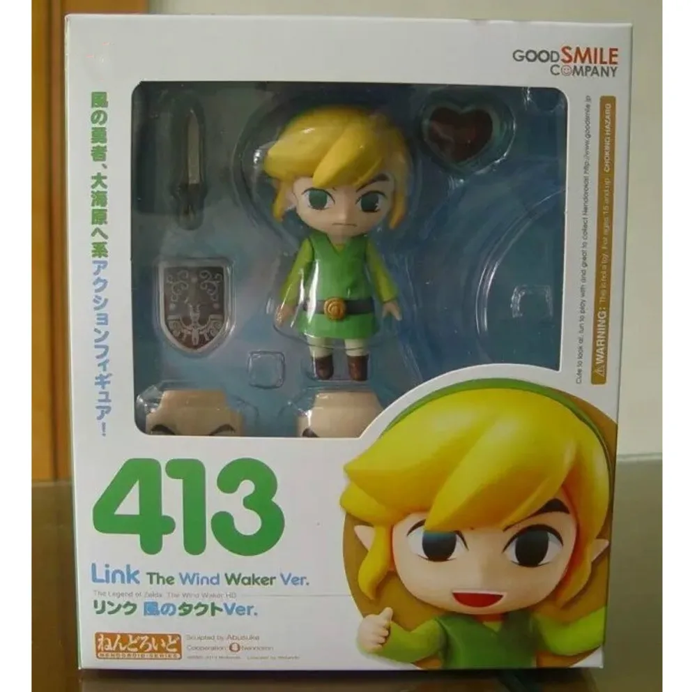 Anime Majoras Zeldaded Veiksmų Figurals Lėlės Modelio Link #413 Duomenys Wink Waker PVC Versija Žaislų Kolekcija Mielas Dovana 3
