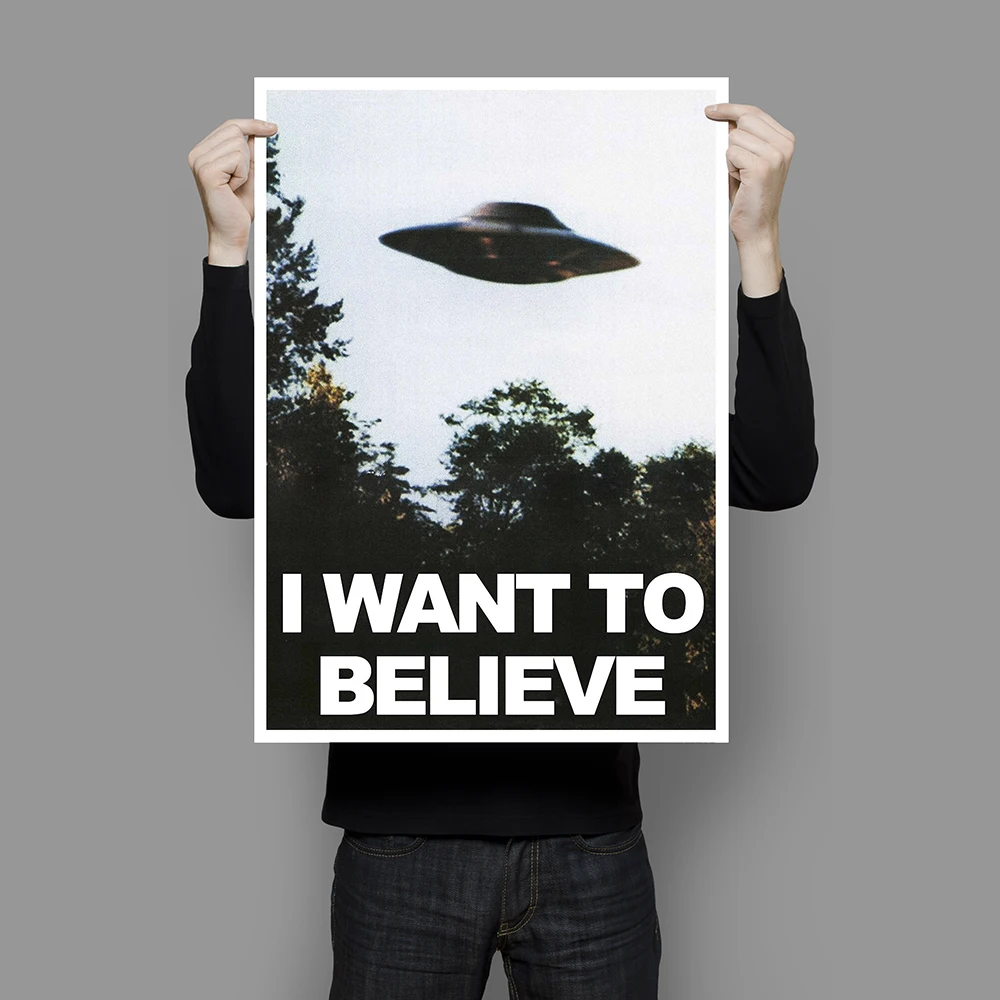 X Failų Noriu Tikėti Užsienietis UFO TV Šou Drobė Spausdina Tapyba, Plakatas Sienos Meno Nuotrauką Kambarį Namų Dekoro be Rėmelio 0