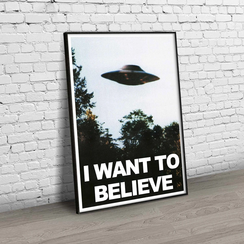 X Failų Noriu Tikėti Užsienietis UFO TV Šou Drobė Spausdina Tapyba, Plakatas Sienos Meno Nuotrauką Kambarį Namų Dekoro be Rėmelio 2