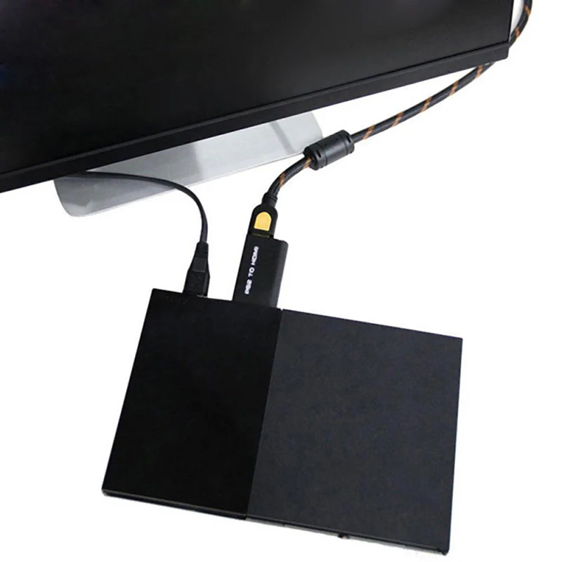Už PS2 HDMI 480i/480p/576i Ypbpr USB 5V Audio Video Converter Adapteris, 3,5 mm Garso Išvesties Remti Visus PS 2 Rodymo Režimai 0