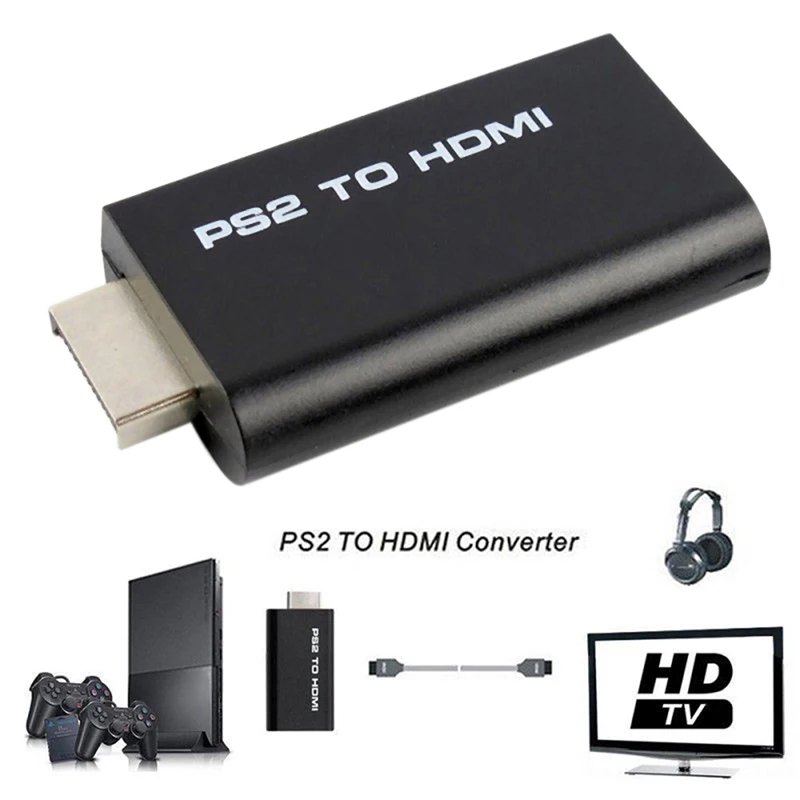Už PS2 HDMI 480i/480p/576i Ypbpr USB 5V Audio Video Converter Adapteris, 3,5 mm Garso Išvesties Remti Visus PS 2 Rodymo Režimai 2