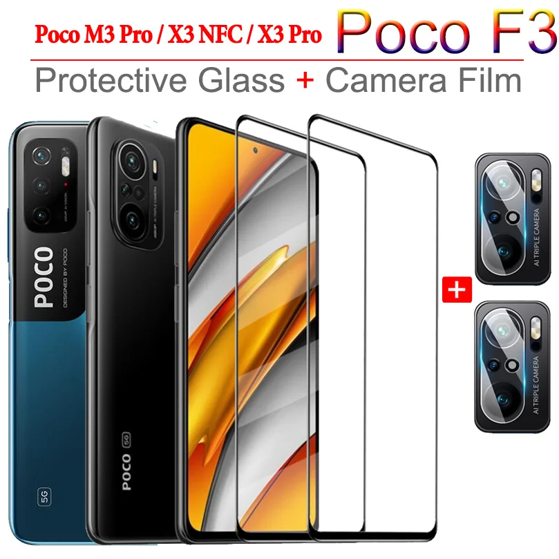 Ekrano apsaugos Xiaomi poco m3 pro Armor Stiklo Redmi Poco X3 M3 Pro 5G Kamera, Plėvelės, Apsauginis Stiklas Poco X 3 Pro Pocco F3 2