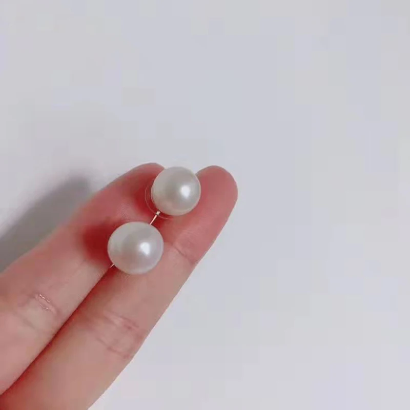 Amorita boutique sferiniai dizaino mados didelis pearl stud auskarai 4